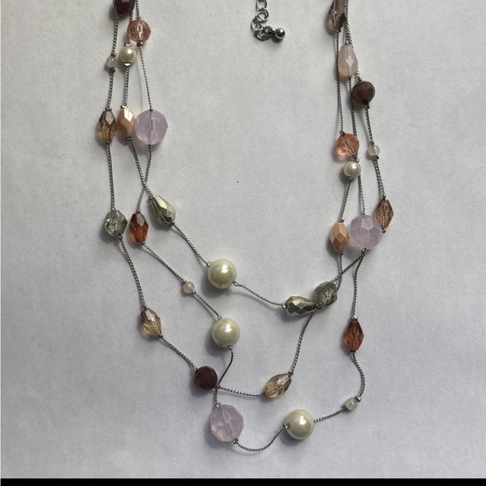 Lia Sophia Vintage Rose Necklace NWB 16"-19"